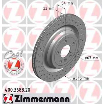 Тормозной диск ZIMMERMANN 400.3688.20