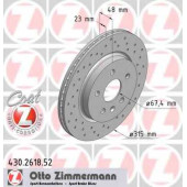 Тормозной диск ZIMMERMANN 430.2618.52