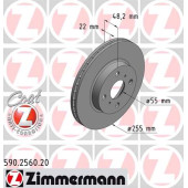 Диск торм. TOYOTA Corolla 1.3-2.0 92> <b>ZIMMERMANN 590256020</b>
