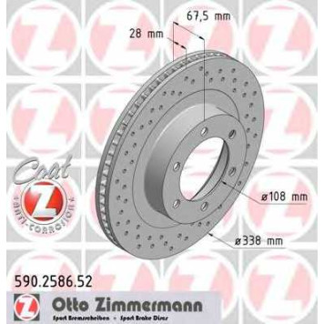 Тормозной диск ZIMMERMANN 590.2586.52