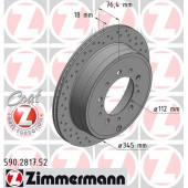 Диск тоPмозной <b>ZIMMERMANN 590281752</b>