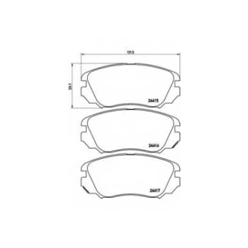 Колодки тормозные дисковые для CHEVROLET MALIBU(V300) / OPEL INSIGNIA / SAAB 9-5(YS3G) <b>BREMBO P 59 054 / 24415</b>