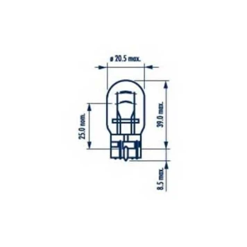 NARVA 17919 - лампа W21/5W 12V 21/5W W3*16q